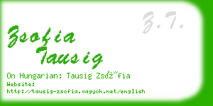 zsofia tausig business card